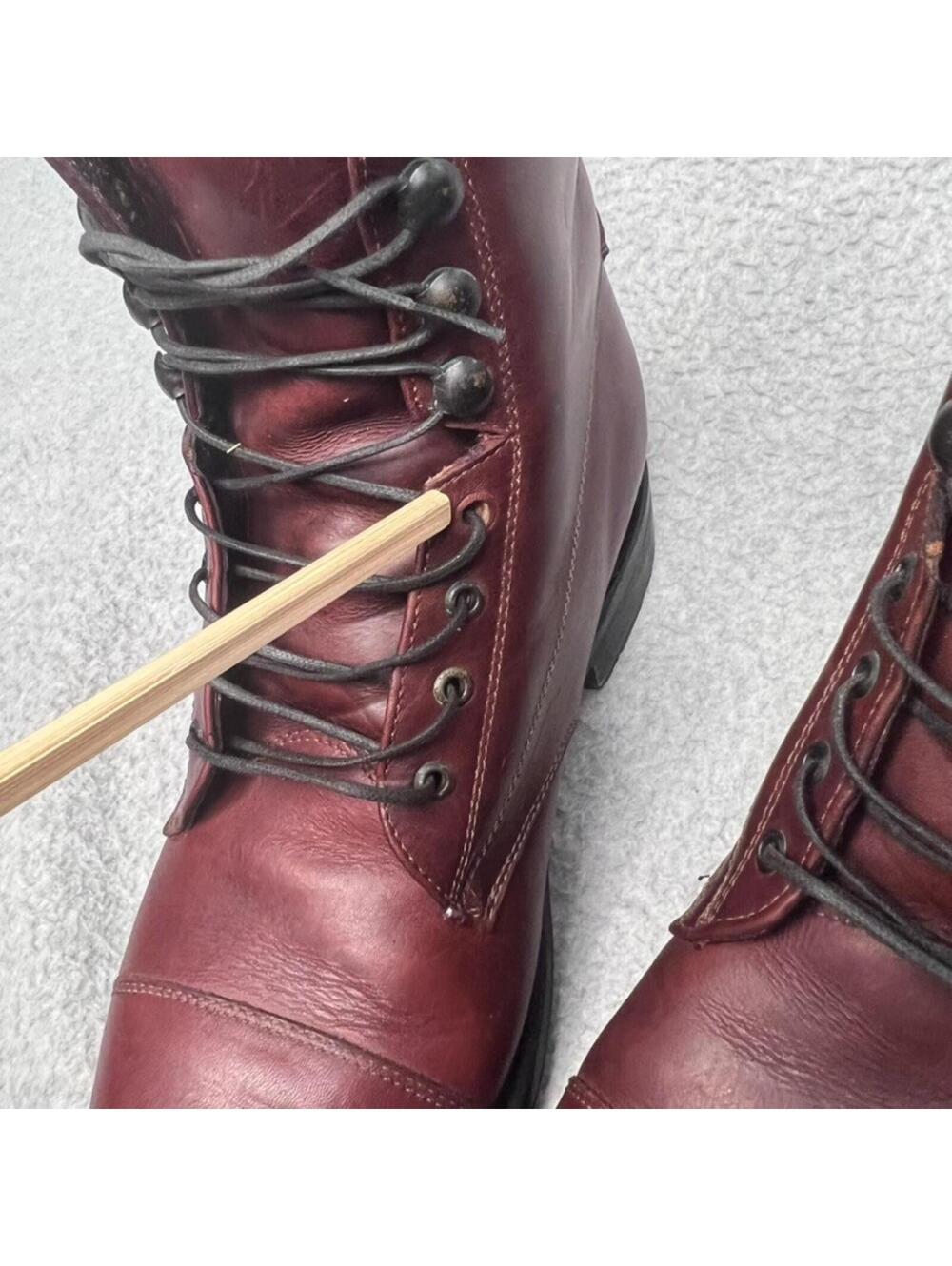 Vtg On Course Leather Paddock Boots 7.5 Brown Equestrian Riding Cap Toe CapToe - Picture 6 of 9